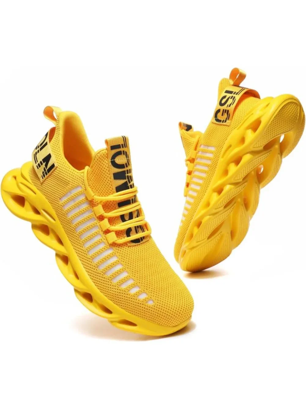 🆕Men's Yellow Slip on Breathable Walking Shoes Ultra Lightweight Casual